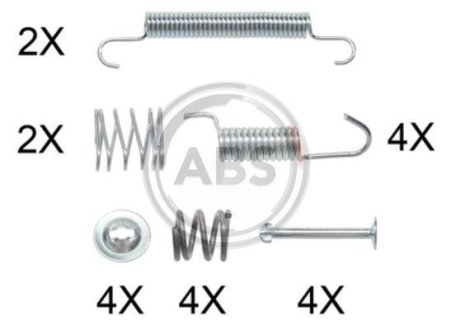 Ремкомплект гальмівних колодок A.B.S. 0899Q