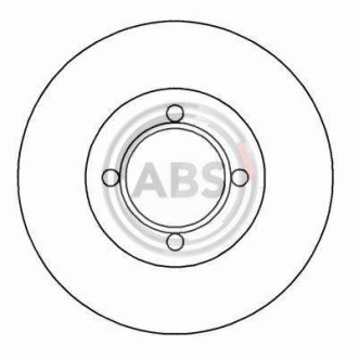 Тормозной диск перед. Opel Astra F/Tigra -00 (256x19.9) A.B.S. 15750