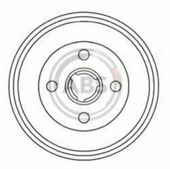 Тормозной барабан задний. 80/100 82-95 A.B.S. 2326S
