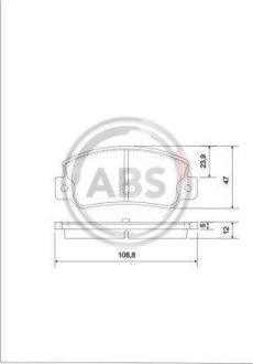 Тормозные колодки дисковые A.B.S. 36081