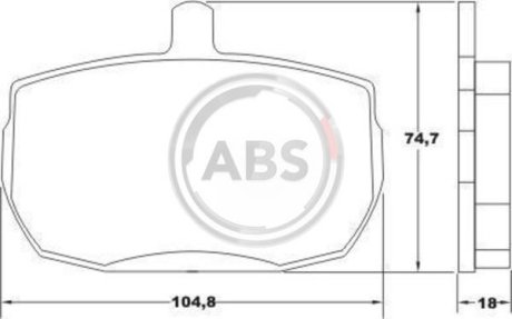 Тормозные колодки дисковые A.B.S. 36124