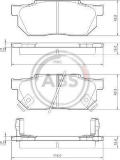 Тормозные колодки пер. Civic/Prelude/Accord 81-95 A.B.S. 36167