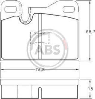 Гальмівні колодки Megane II 1.4 02-08 A.B.S. 36398