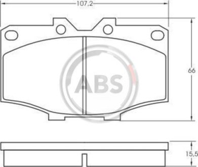 Тормозные колодки зад. Toyota Land Cruiser 84- A.B.S. 36462