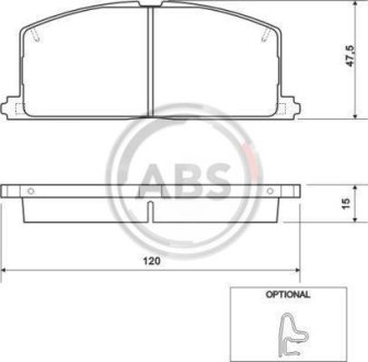 Гальмівні колодки пер. Camry/Carina/Celica/Corolla/Tercel (83-02) A.B.S. 36535