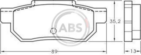 Тормозные колодки дисковые A.B.S. 36619