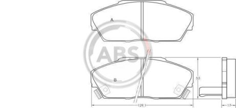 Тормозные колодки дисковые A.B.S. 36639
