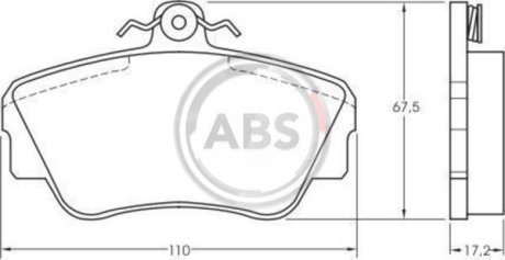 Гальмівні колодки пер. Volvo 400 Series 88-97 A.B.S. 36703