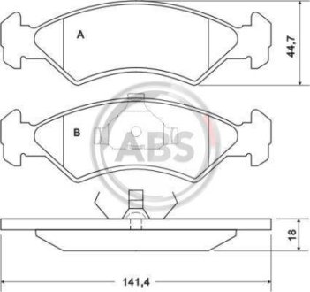 Тормозные колодки пер. Fiesta/KA (95-08) A.B.S. 36707