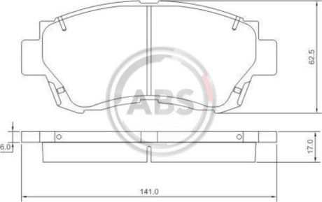 Тормозные колодки дисковые A.B.S. 36713