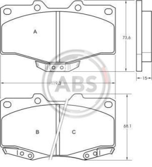 Тормозные колодки дисковые A.B.S. 36724