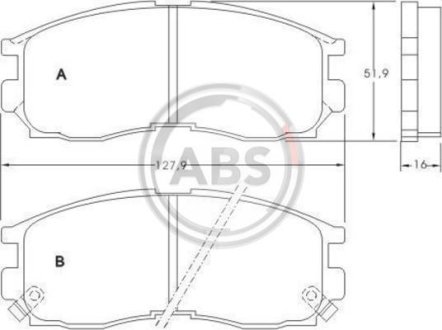 Тормозные колодки дисковые A.B.S. 36763