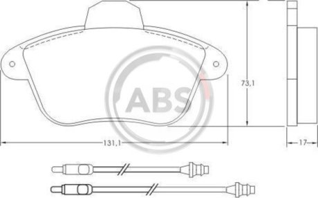 Тормозные колодки дисковые A.B.S. 36765