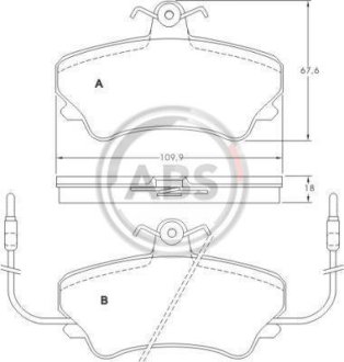 Гальмівні колодки дискові A.B.S. 36768