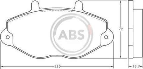 Тормозные колодки дисковые A.B.S. 36785