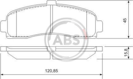 Тормозные колодки дисковые A.B.S. 36848