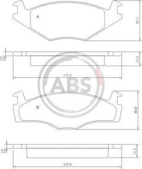 Гальмівні колодки дискові A.B.S. 36853