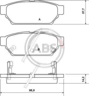 Тормозные колодки дисковые A.B.S. 36864