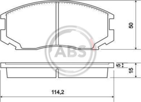 Тормозные колодки дисковые A.B.S. 36865