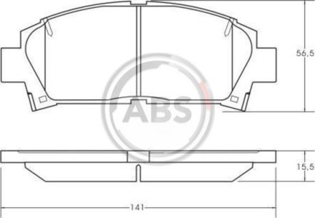 Тормозные колодки пер. Avensis/Camry/Carina 89-03 A.B.S. 36866