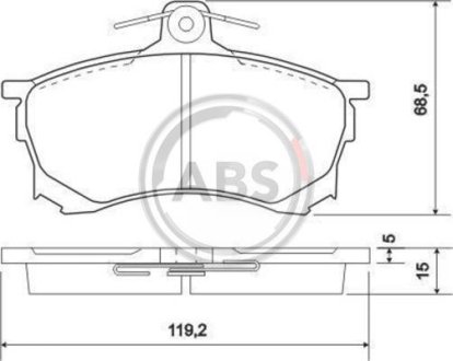 Гальмівні колодки дискові A.B.S. 36918