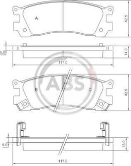 Тормозные колодки дисковые A.B.S. 36930