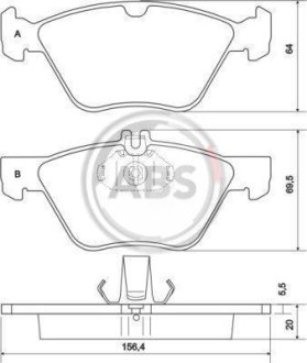 Тормозные колодки пер. W202/210 (ATE)/211 4Matic A.B.S. 36943