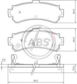 Гальмівні колодки дискові A.B.S. 36956