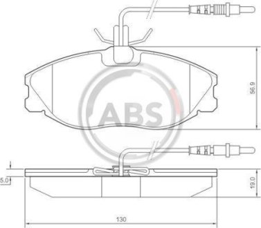 Тормозные колодки дисковые A.B.S. 36977