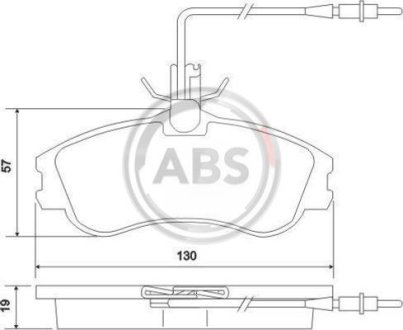 Тормозные колодки пер. Berlingo/Partner 96-01 (Lucas) (с датчиком) A.B.S. 37016