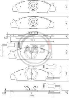 Гальмівні колодки дискові A.B.S. 37028