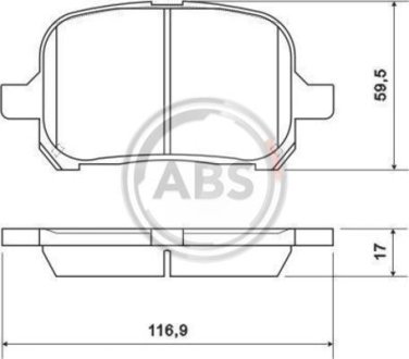 Гальмівні колодки пер. Avalon/Camry/ES/Mark/RX (96-06) A.B.S. 37033