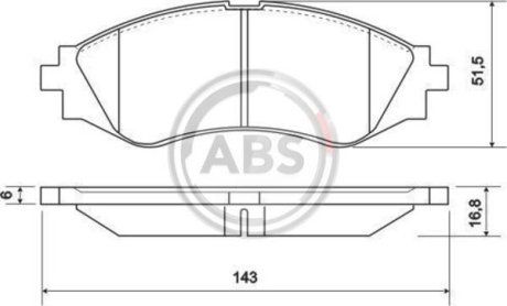 Тормозные колодки пер. Astra/Lanos/LeMans/Nexia/Nubira (94-11) A.B.S. 37055