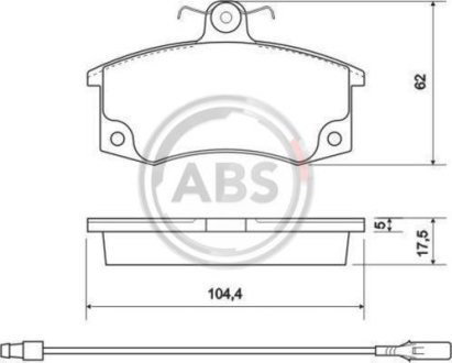 Колодка гальм. диск. ВАЗ 2110-12 перед. (вир-во ABS) A.B.S. 37079