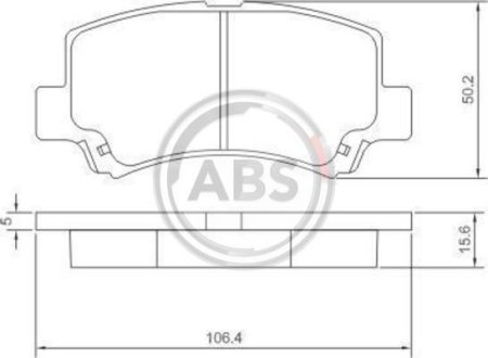 Тормозные колодки дисковые A.B.S. 37086