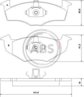 Тормозные колодки дисковые A.B.S. 37092