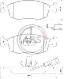 Тормозные колодки пер. Linea/Strada/Siena/Albea/Palio/Punto 99- A.B.S. 37122