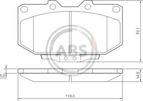 Тормозные колодки дисковые A.B.S. 37128