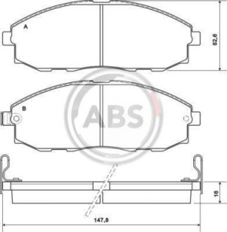 Тормозные колодки дисковые A.B.S. 37130