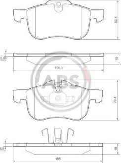 Гальмівні колодки пер. rover 75 99-06 A.B.S. 37151