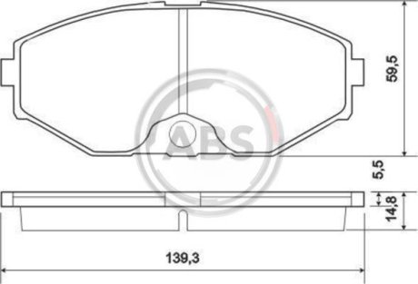 Тормозные колодки пер. Cefiro/Maxima/QX/J Series/Q45 89-03 A.B.S. 37161