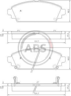 Тормозные колодки дисковые A.B.S. 37177