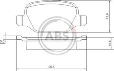 Гальмівні колодки зад. Linea/GT/147/156/Lybra 97- A.B.S. 37184