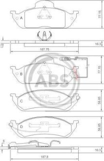 Тормозные колодки дисковые A.B.S. 37198