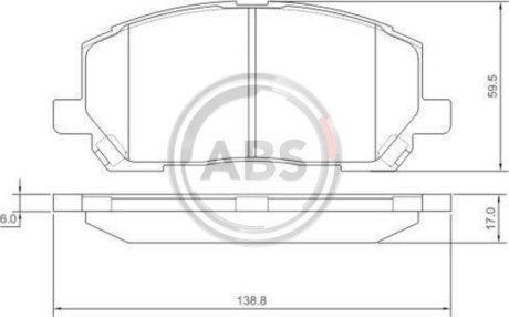 Тормозные колодки дисковые A.B.S. 37260