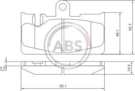 Колодки тормозные зад. Lexus LS FE 430 A.B.S. 37264