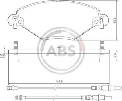 Тормозные колодки пер. Citroen C5 01- (Bosch) A.B.S. 37277