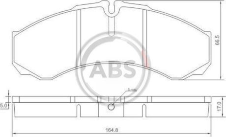 Тормозные колодки дисковые A.B.S. 37299