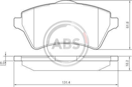 Гальмівні колодки дискові A.B.S. 37303