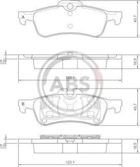 Тормозные колодки дисковые A.B.S. 37305